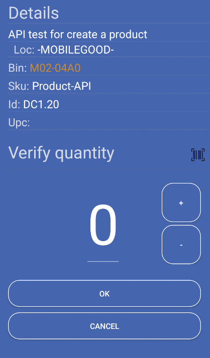 Bin Details Dialog
