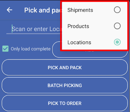picking modes