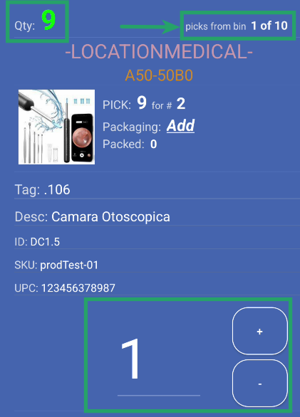 quantity entry