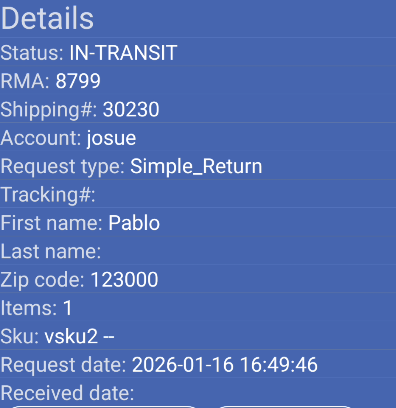 returns details