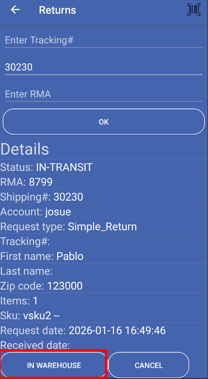 returns process