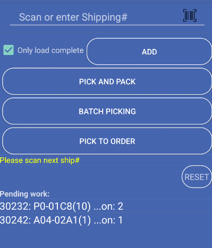 standard order picking